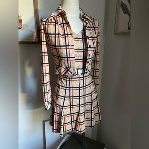 Vintage 1970s Patty O’Neill “Je petites” Plaid Mini dress & jacket set